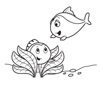 A Fish's Life Gil and Hannah Coloring Sheet