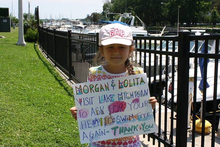 Maeve Wolski With Protest Sign