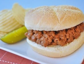 a vegan sloppy joe sandwich