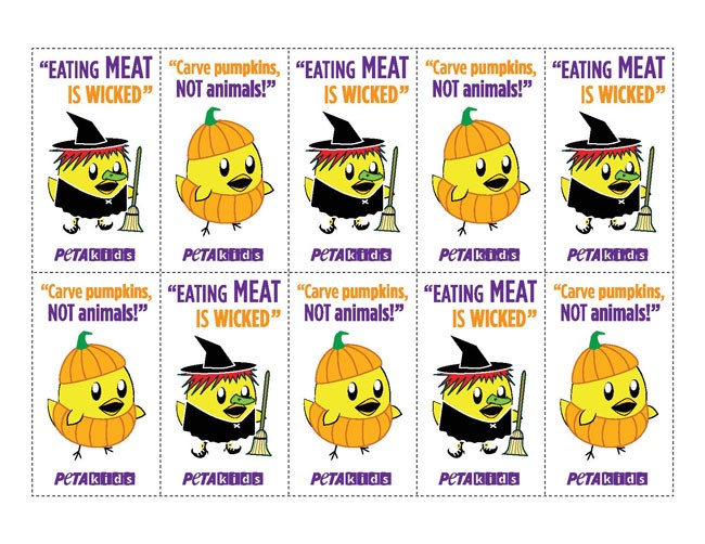 Nugget Halloween Candy Tags Dashed Lines