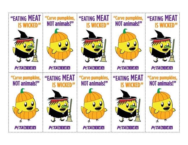 Nugget Halloween Candy Tags Dashed Lines