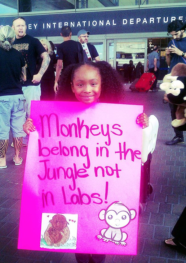 Genesis protests animal testing. 