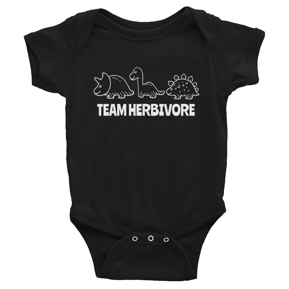 Vegan Slogan Baby Bodysuit Onesie Vest Team Herbivore
