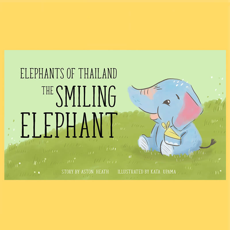 The Smiling Elephant book cover with background The Best Books for Kids Who Love Animals