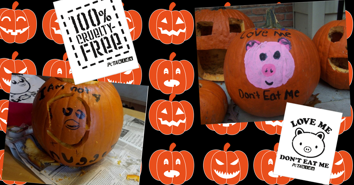 Decorate Your Pumpkin With These Cute Pro-Vegan Stencils! | PETA Kids