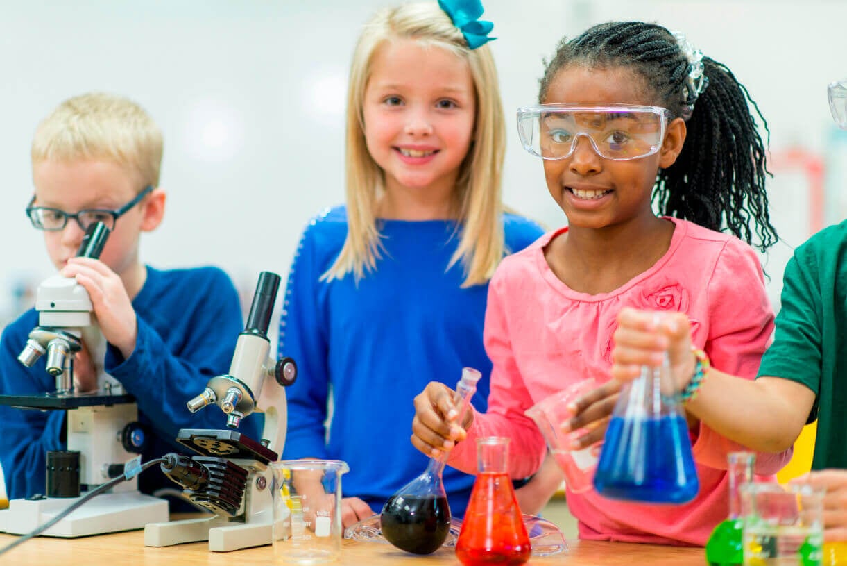 Kids Experimenting Classroom