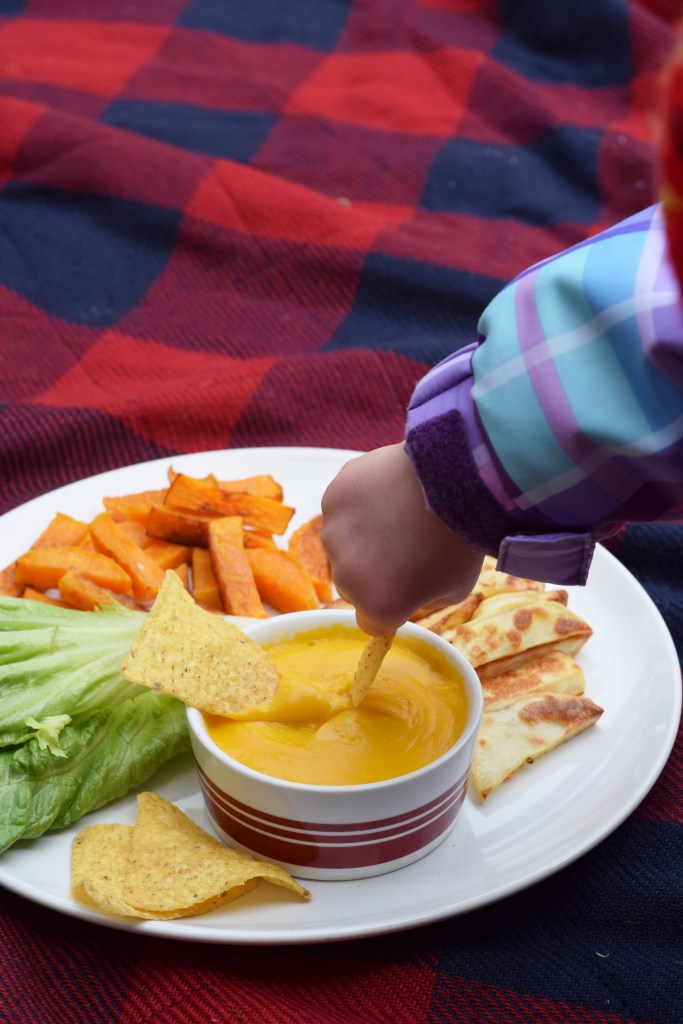 queso with hidden carrots