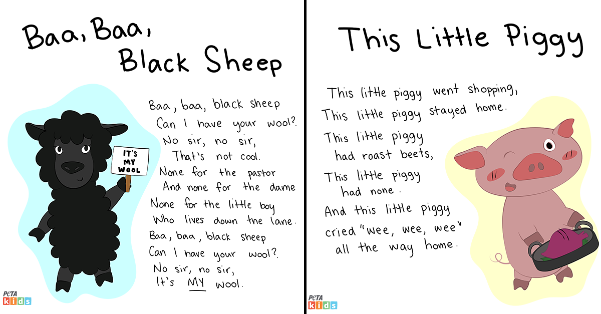 Animal-Friendly Updates to Outdated Nursery Rhymes | PETA Kids