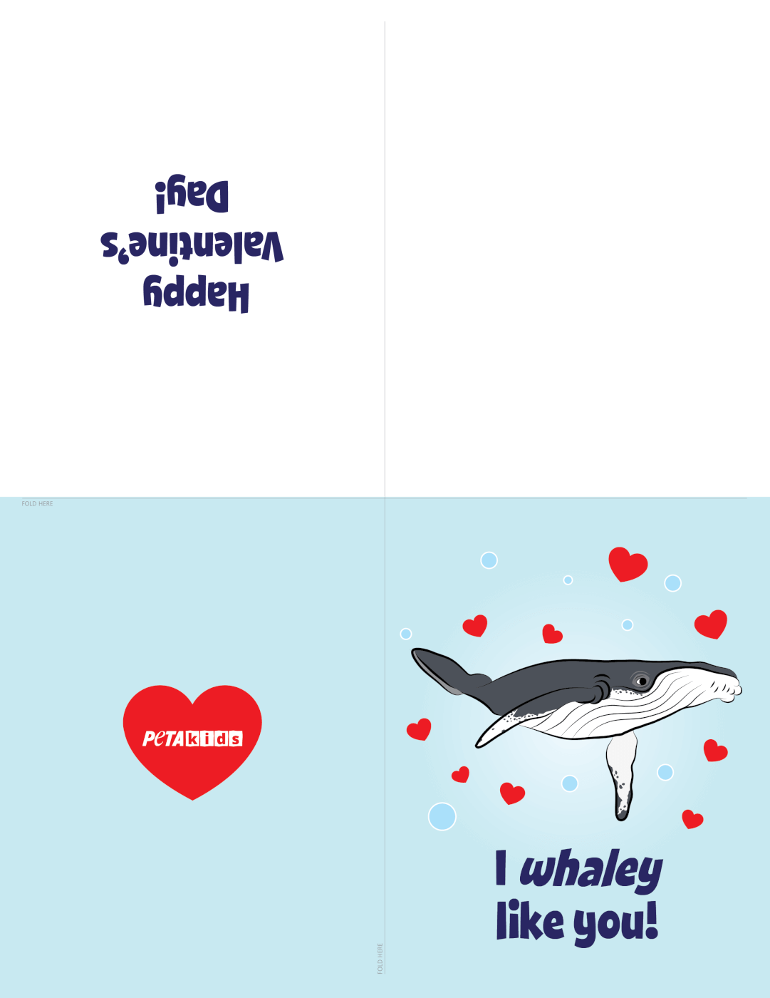 Printable Animal-Friendly Valentine's Day Cards