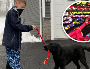 Ryan is helping dogs by making toys for them
