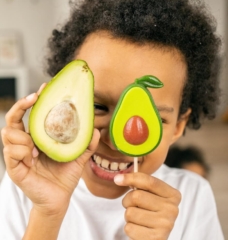 boy with avocados