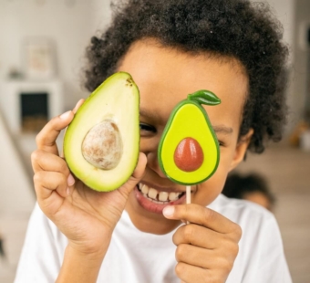 boy with avocados