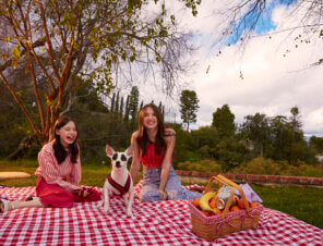 Violet and Madeleine McGraw Make Their PETA Kids Debut With Their Dog