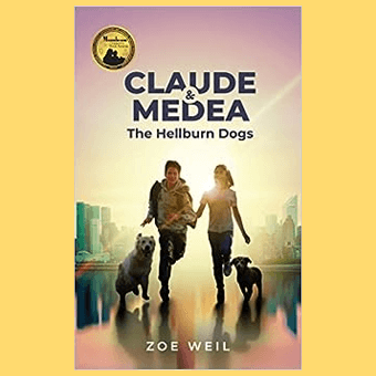 Claude and Medea: The Hellburn Dogs book cover against a yellow background