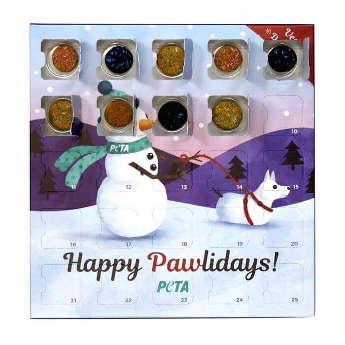 PETA's Happy Pawlidays Dog Treat Calendar for pups