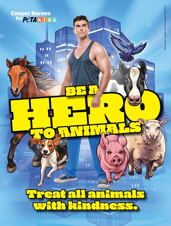 Cooper Barnes PETA Kids Ad "Be a Hero to Animals"