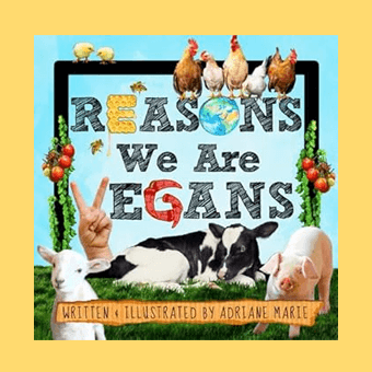 Reasons we're vegan book cover art.