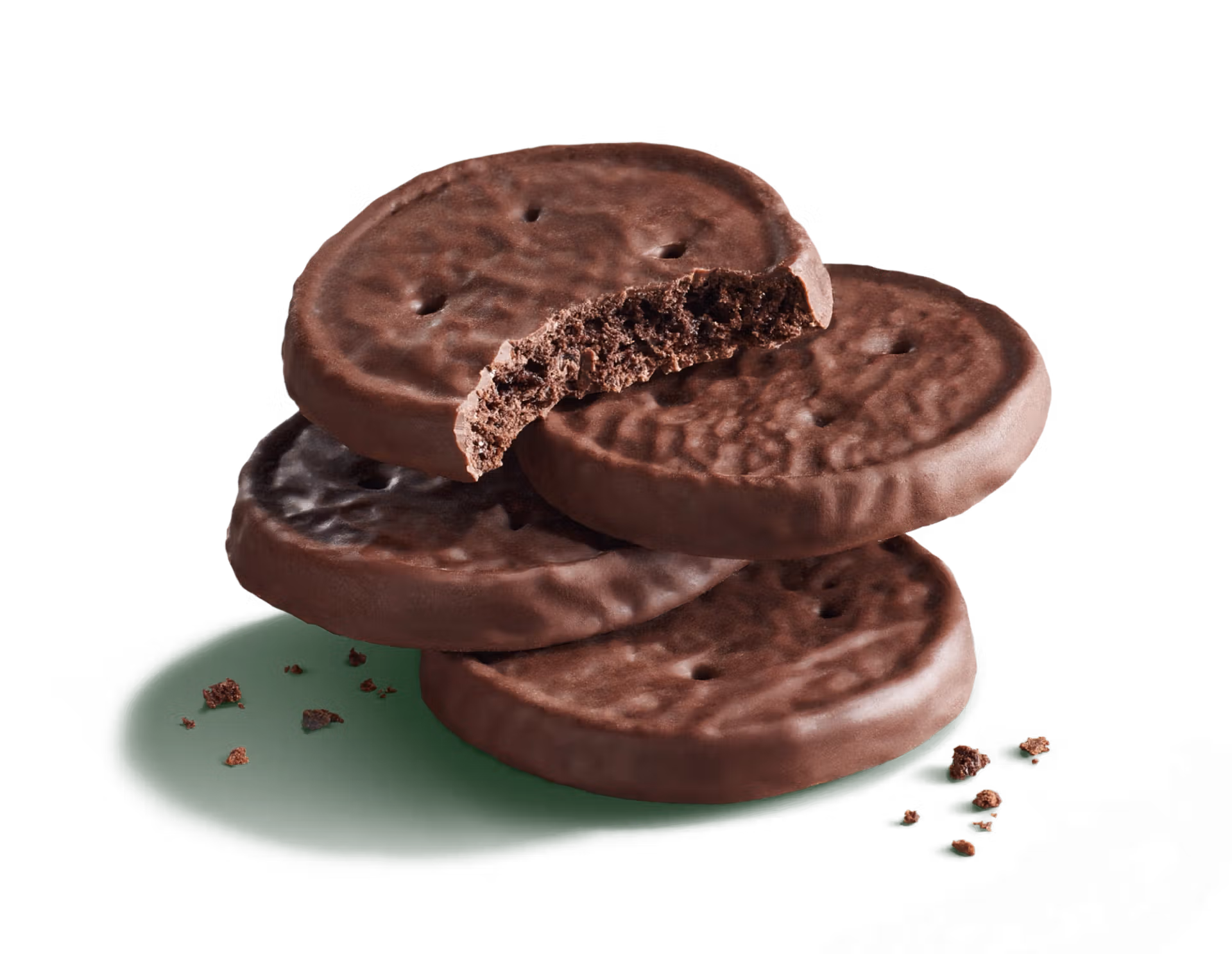 Back to Nature Fudge Mint cookies stacked on top of one another